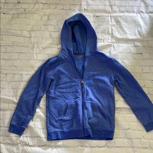 Boy's Full Zip Large Blue Hoodie